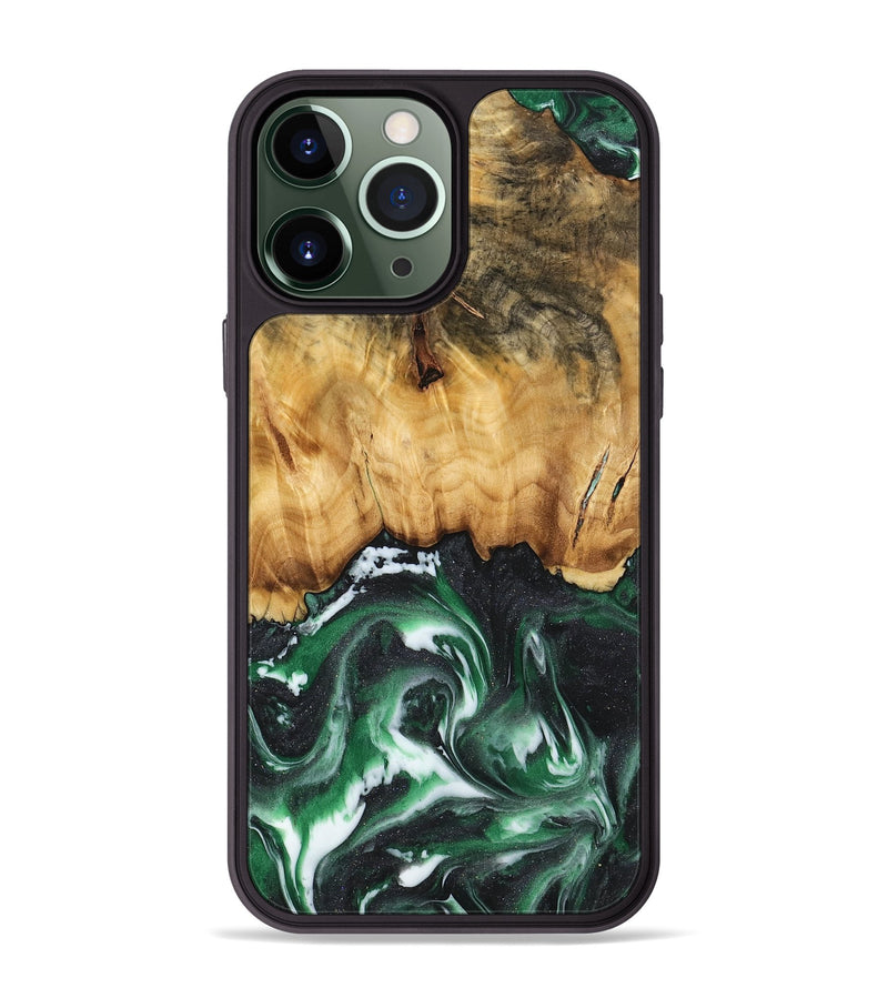 iPhone 13 Pro Max Wood Phone Case - Huib (Green, 744691)