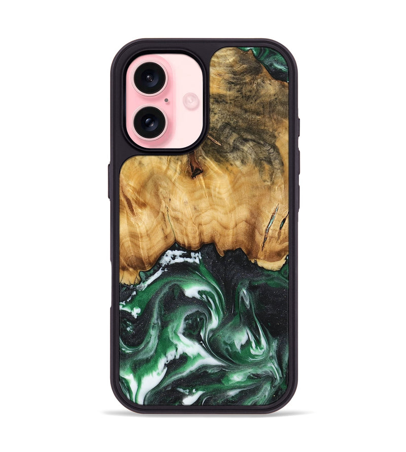 iPhone 16 Wood Phone Case - Huib (Green, 744691)