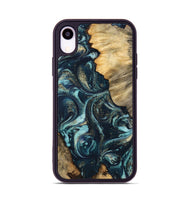 iPhone Xr Wood Phone Case - Tiesha (Teal & Gold, 744692)