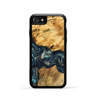 iPhone SE Wood Phone Case - Aigneis (Teal & Gold, 744695)