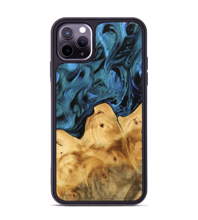 iPhone 11 Pro Max Wood Phone Case - Parham (Blue, 744701)