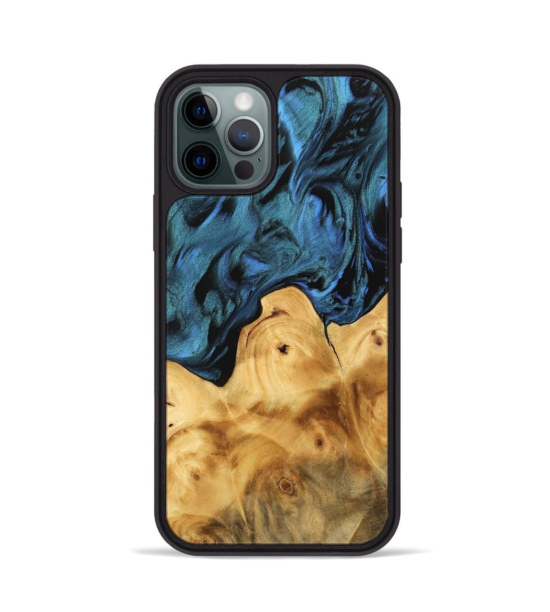 iPhone 12 Pro Wood Phone Case - Parham (Blue, 744701)