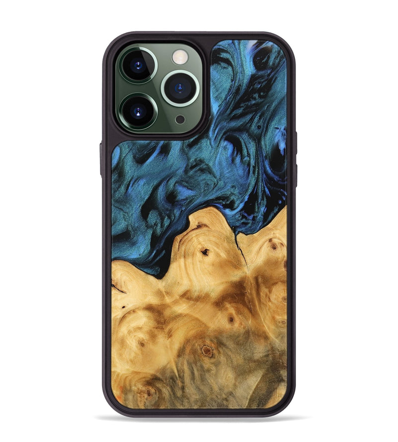 iPhone 13 Pro Max Wood Phone Case - Parham (Blue, 744701)