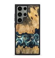 Galaxy S24 Ultra Wood Phone Case - Verdell (Teal & Gold, 744718)