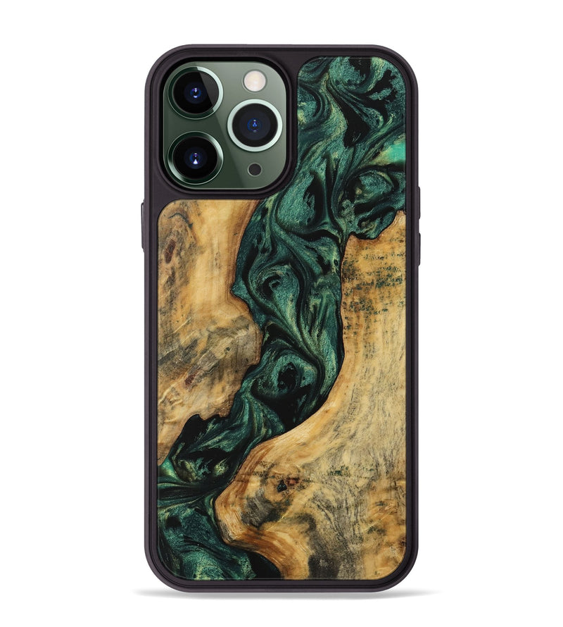 iPhone 13 Pro Max Wood Phone Case - Farag (Green, 744723)