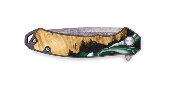 EDC Wood Pocket Knife - Sandye (Green, 744732)