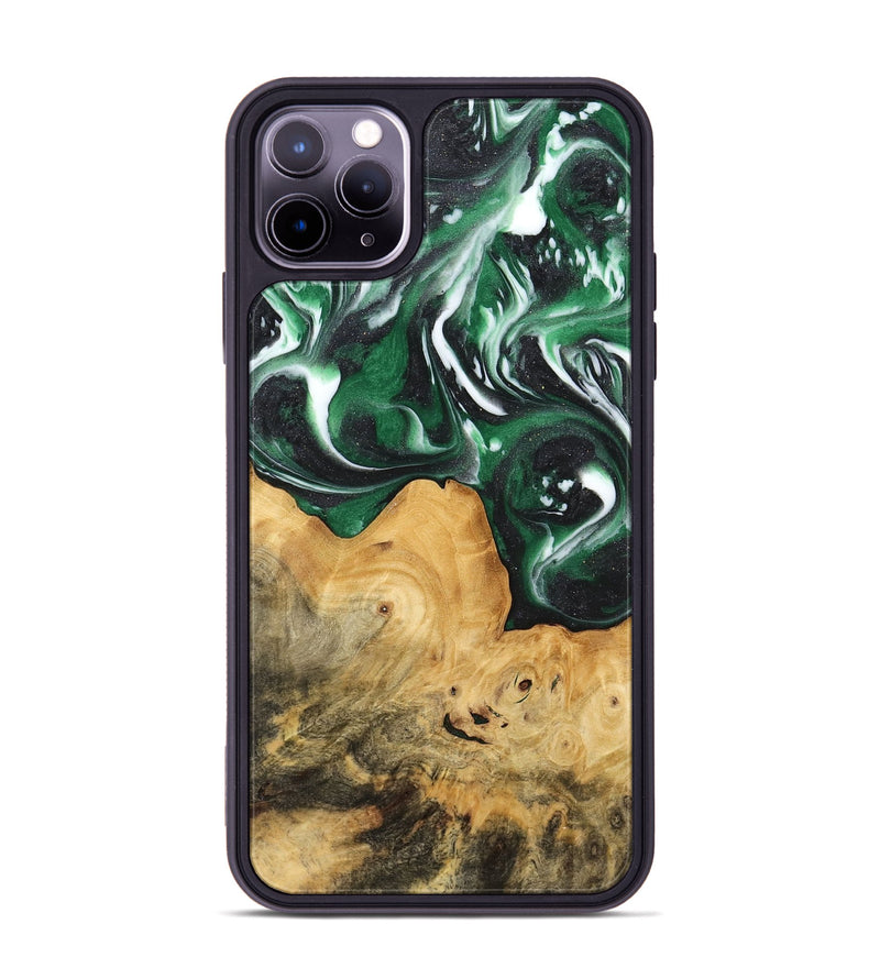 iPhone 11 Pro Max Wood Phone Case - Kennith (Green, 744735)