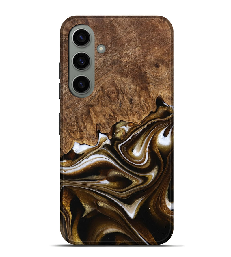 Galaxy S24 Plus Wood Live Edge Phone Case - Dakotah (Black & White, 744748)