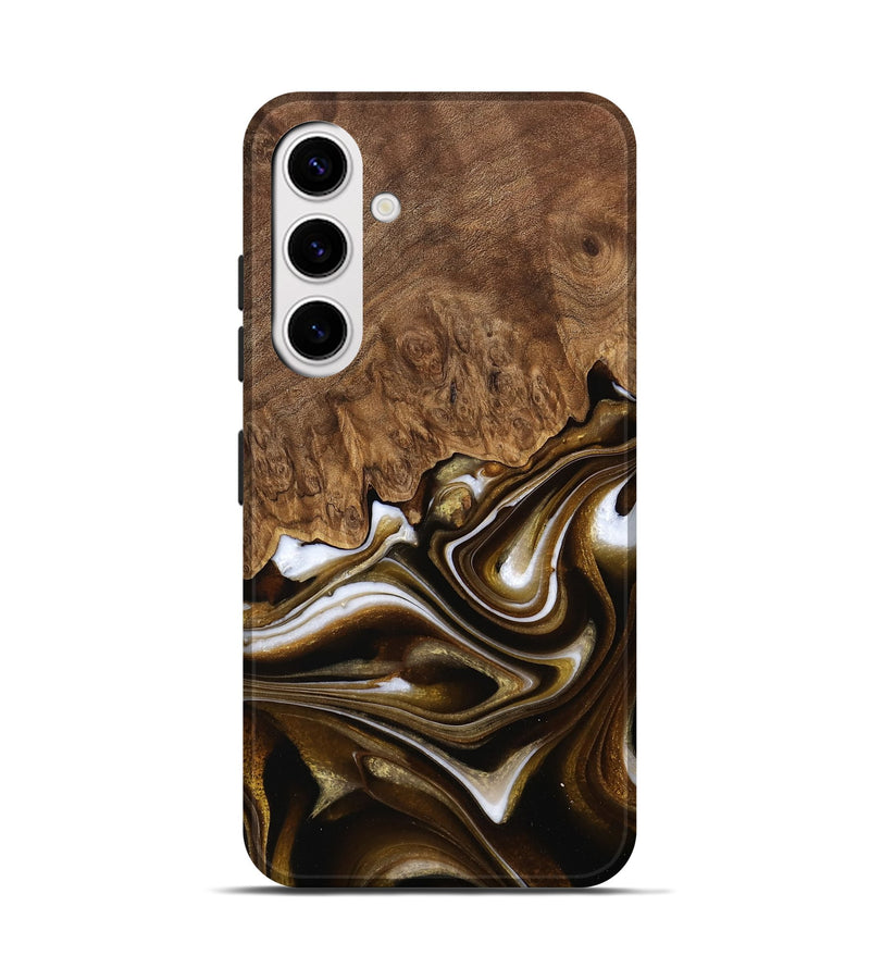 Galaxy S25 Wood Live Edge Phone Case - Dakotah (Black & White, 744748)