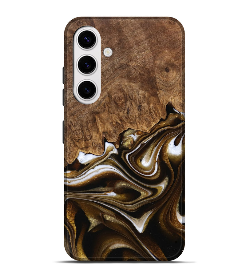 Galaxy S25 Plus Wood Live Edge Phone Case - Dakotah (Black & White, 744748)