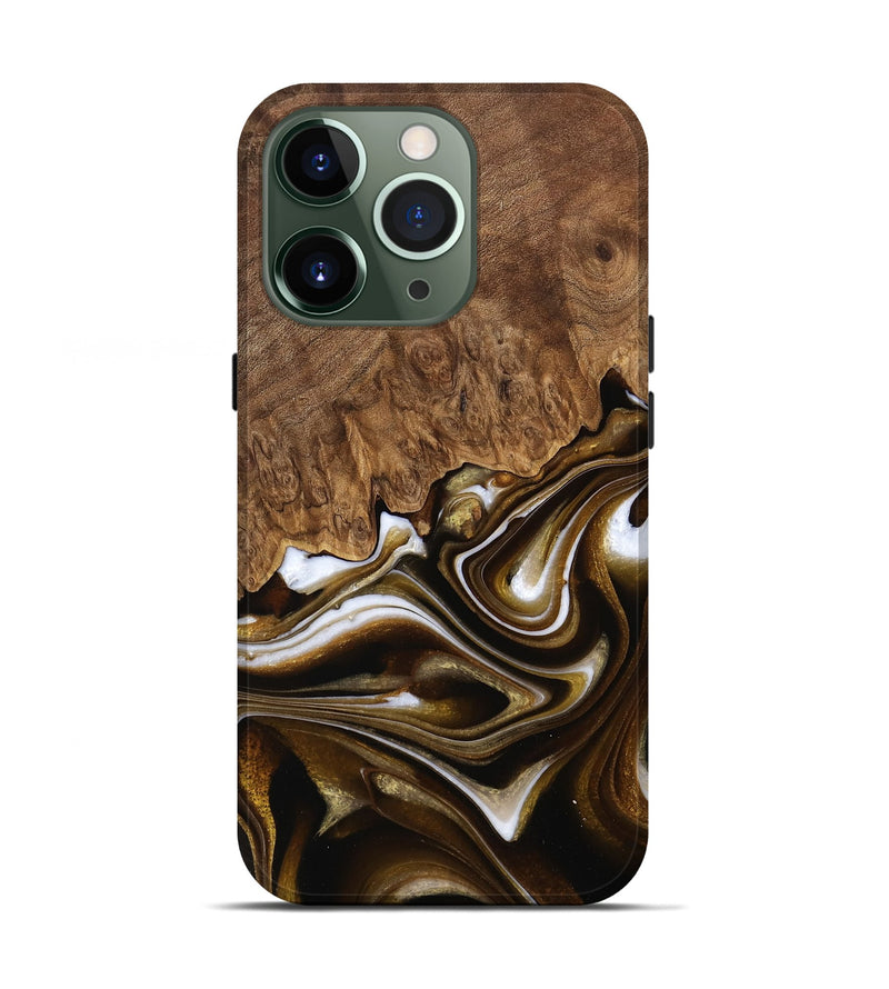 iPhone 13 Pro Wood Live Edge Phone Case - Dakotah (Black & White, 744748)