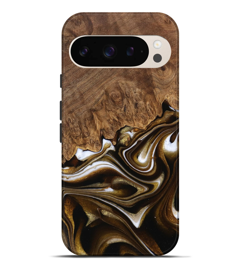 Pixel 9 Pro XL Wood Live Edge Phone Case - Dakotah (Black & White, 744748)