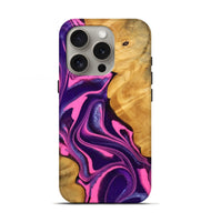 iPhone 16 Pro Wood Live Edge Phone Case - Kedah (Purple, 744749)