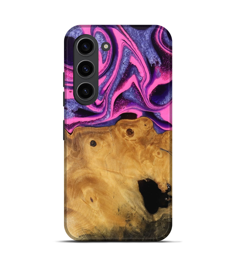 Galaxy S23 Wood Live Edge Phone Case - Barnie (Purple, 744750)