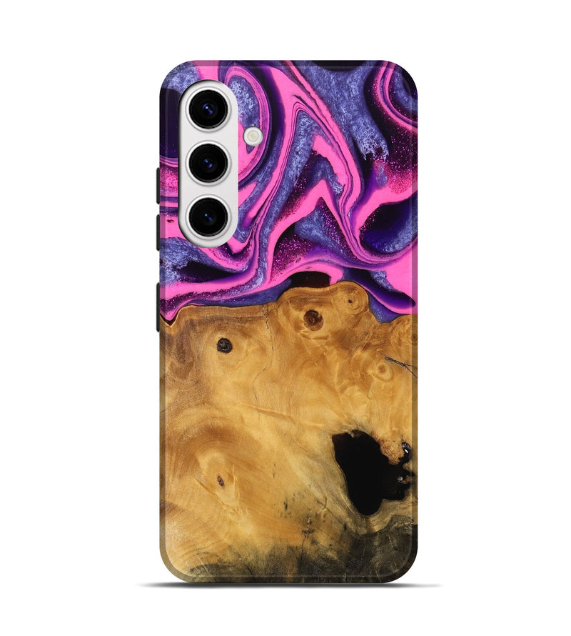 Galaxy S25 Wood Live Edge Phone Case - Barnie (Purple, 744750)