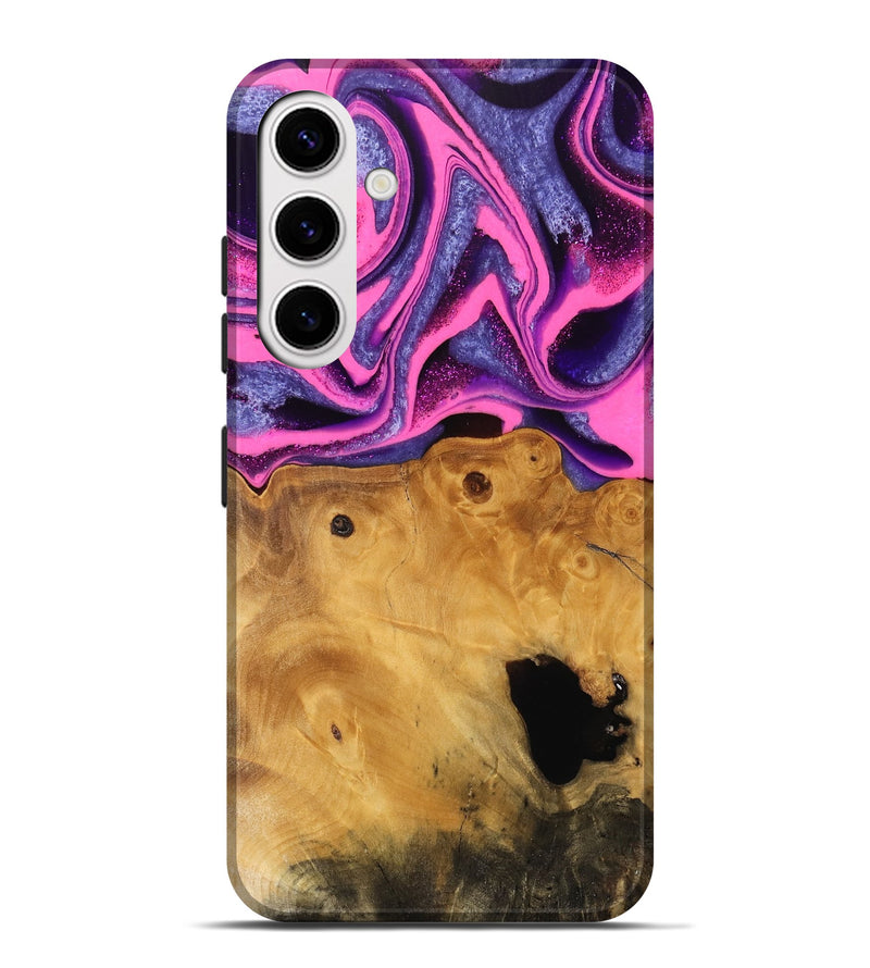 Galaxy S25 Plus Wood Live Edge Phone Case - Barnie (Purple, 744750)