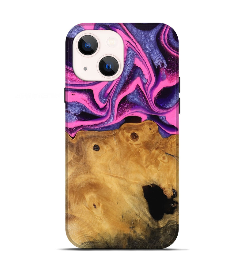 iPhone 13 Wood Live Edge Phone Case - Barnie (Purple, 744750)