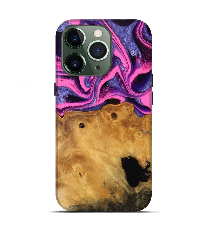 iPhone 13 Pro Wood Live Edge Phone Case - Barnie (Purple, 744750)