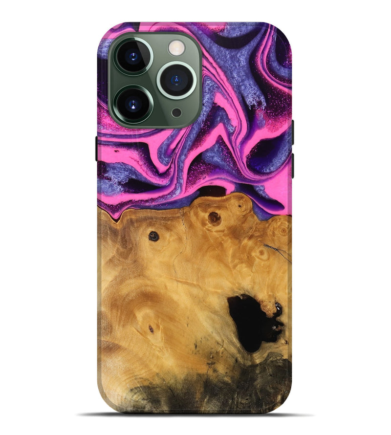 iPhone 13 Pro Max Wood Live Edge Phone Case - Barnie (Purple, 744750)