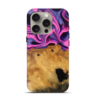 iPhone 16 Pro Wood Live Edge Phone Case - Barnie (Purple, 744750)