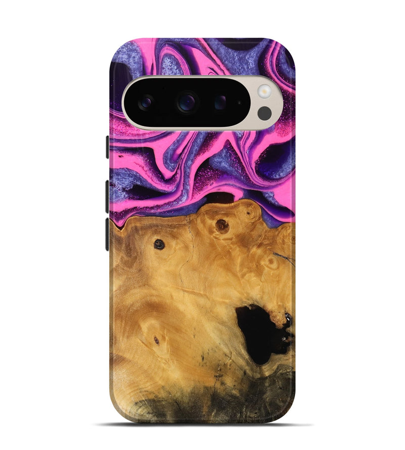 Pixel 9 Wood Live Edge Phone Case - Barnie (Purple, 744750)