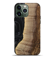 iPhone 13 Pro Max Wood Live Edge Phone Case - Handoko (Black & White, 744755)