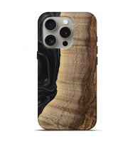 iPhone 16 Pro Wood Live Edge Phone Case - Handoko (Black & White, 744755)