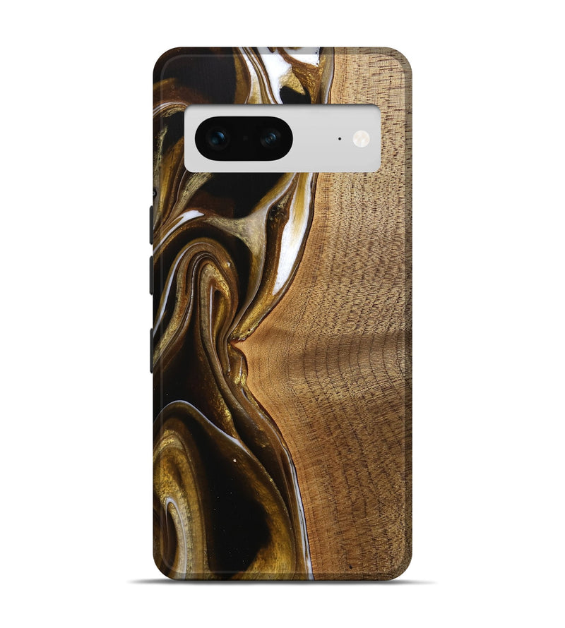 Pixel 7 Wood Live Edge Phone Case - Zenobia (Black & White, 744758)