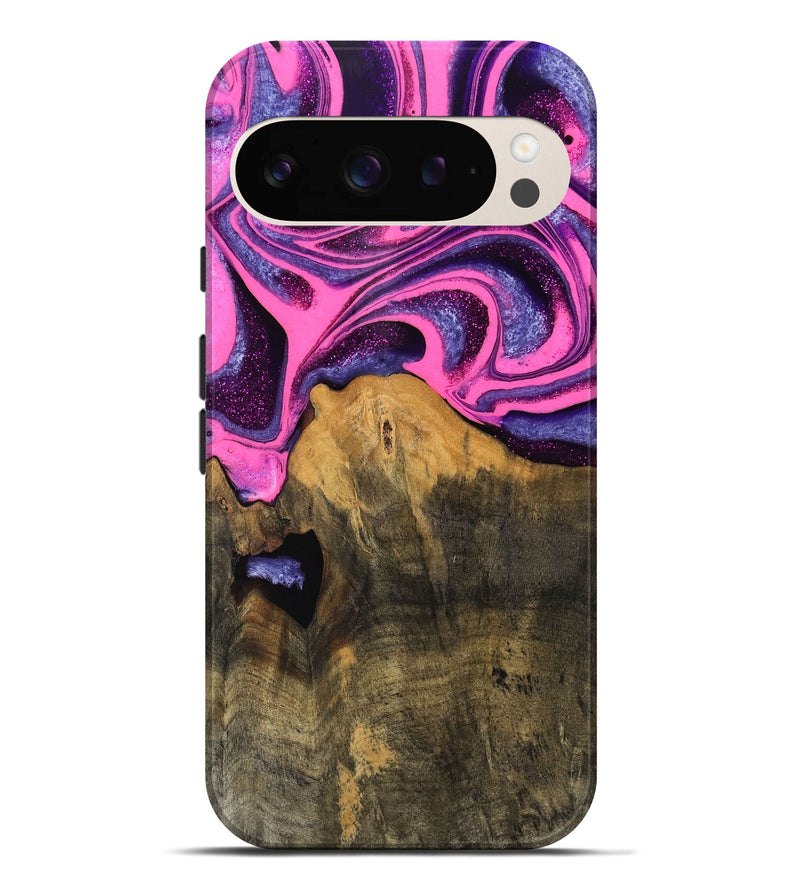 Pixel 9 Pro XL Wood Live Edge Phone Case - Rosalee (Purple, 744760)