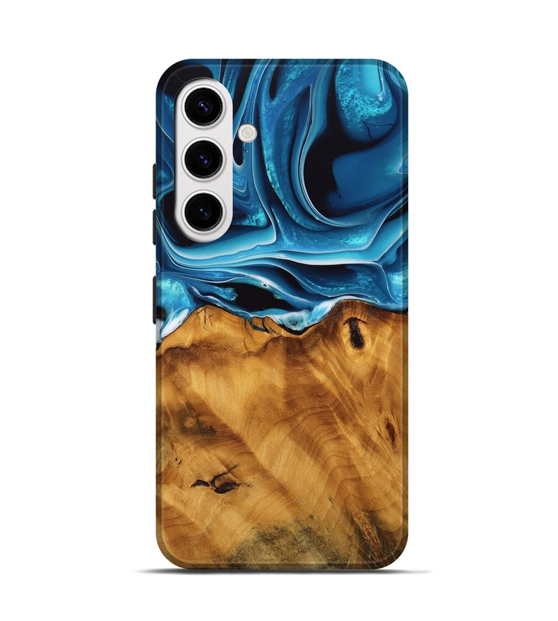 Galaxy S25 Wood Live Edge Phone Case - Khue (Blue, 744773)