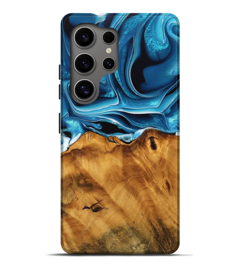 Galaxy S25 Ultra Wood Live Edge Phone Case - Khue (Blue, 744773)