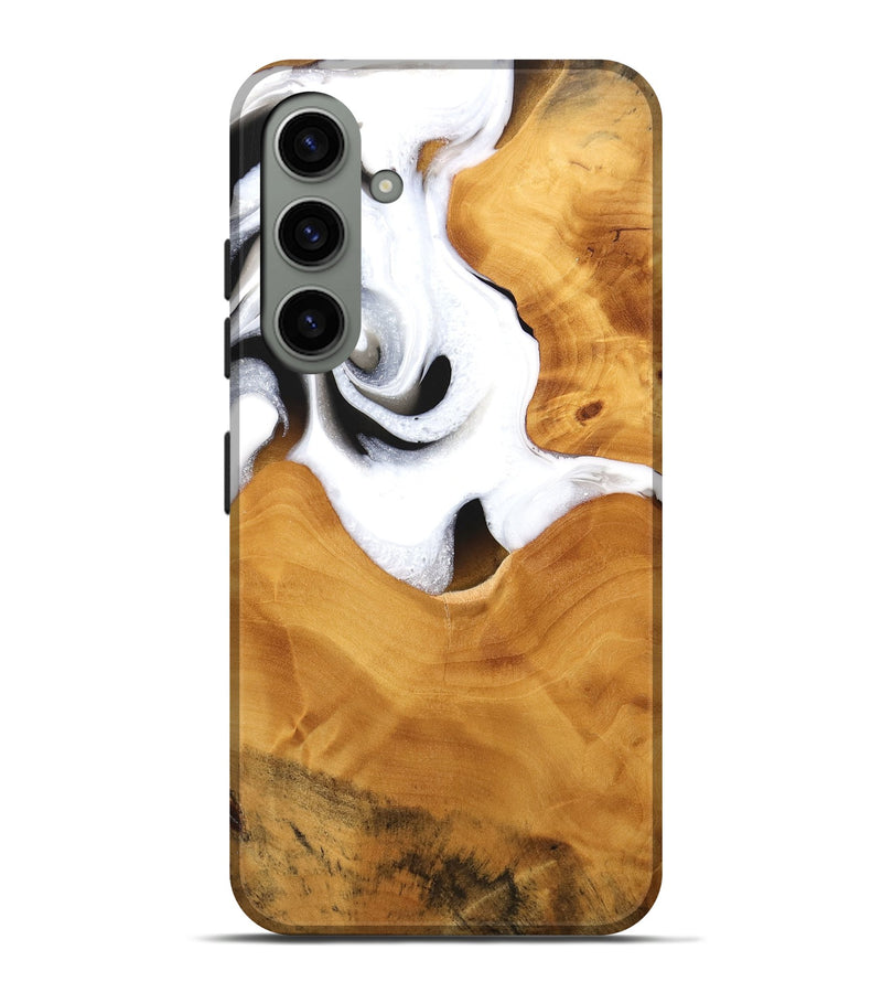 Galaxy S24 Plus Wood Live Edge Phone Case - Janyce (Black & White, 744775)