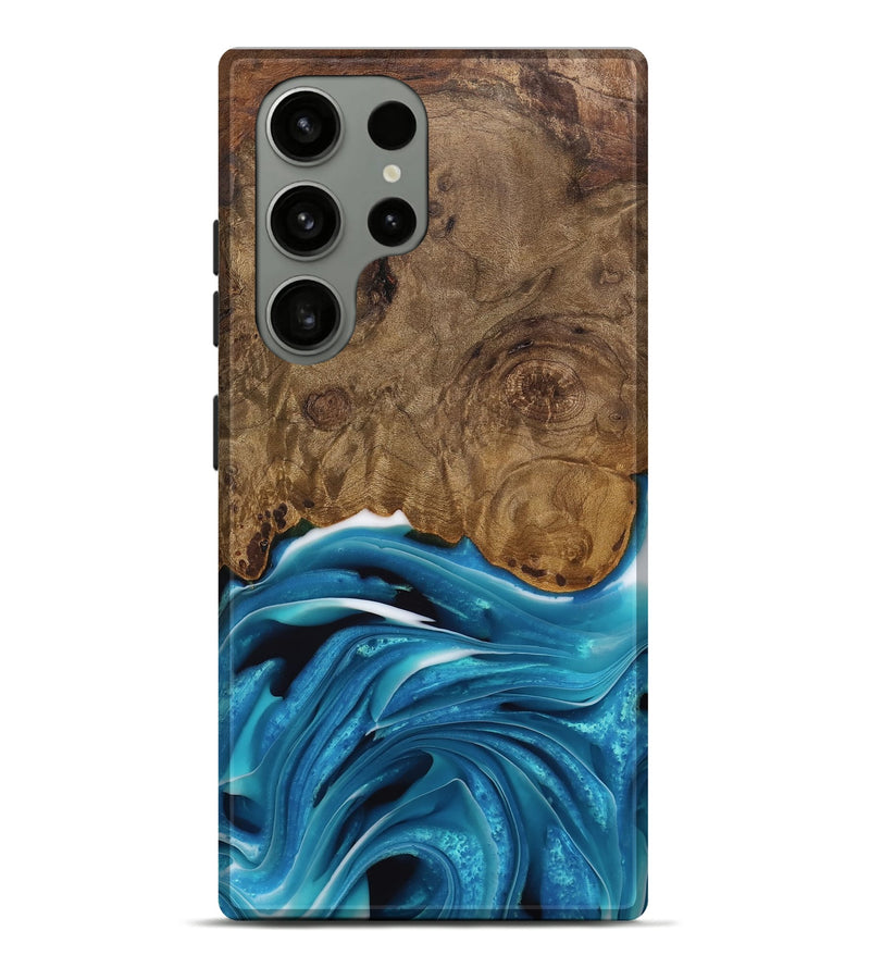 Galaxy S23 Ultra Wood Live Edge Phone Case - Donia (Blue, 744776)