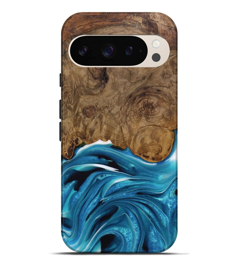 Pixel 9 Pro XL Wood Live Edge Phone Case - Donia (Blue, 744776)