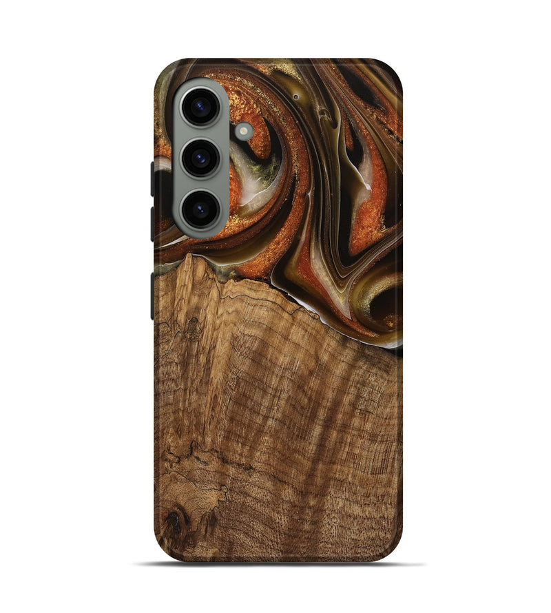 Galaxy S24 Wood Live Edge Phone Case - Nobie (Black & White, 744784)