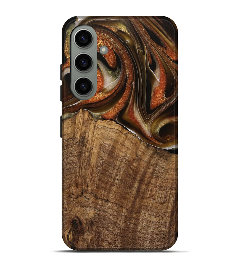 Galaxy S24 Plus Wood Live Edge Phone Case - Nobie (Black & White, 744784)