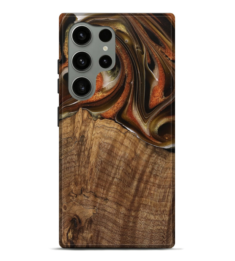 Galaxy S24 Ultra Wood Live Edge Phone Case - Nobie (Black & White, 744784)