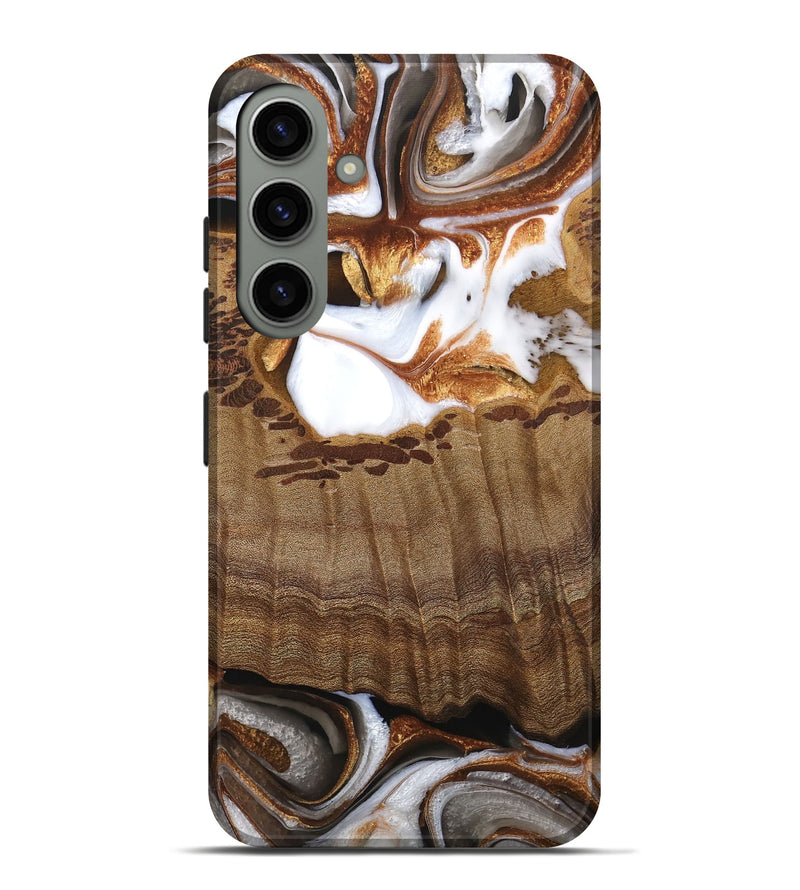 Galaxy S24 Plus Wood Live Edge Phone Case - Ammon (Black & White, 744785)