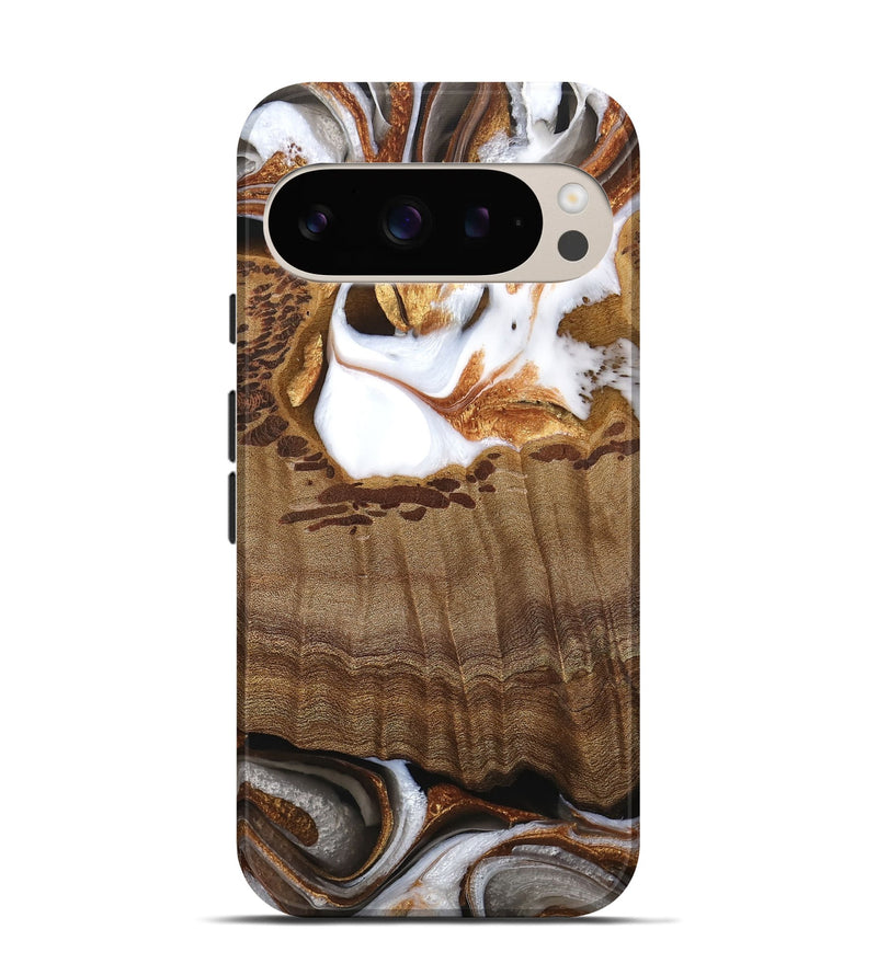 Pixel 9 Wood Live Edge Phone Case - Ammon (Black & White, 744785)