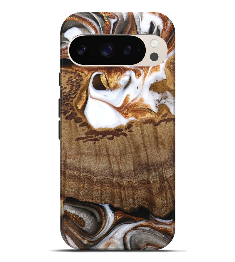 Pixel 9 Pro XL Wood Live Edge Phone Case - Ammon (Black & White, 744785)