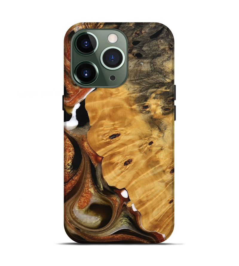 iPhone 13 Pro Wood Live Edge Phone Case - Joanna (Black & White, 744786)