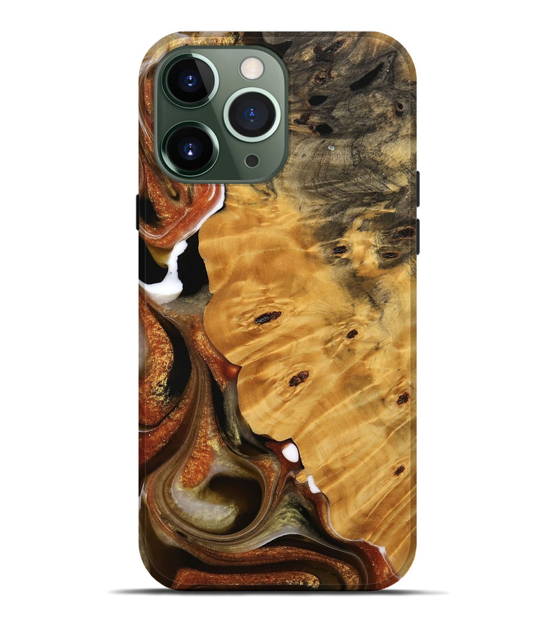 iPhone 13 Pro Max Wood Live Edge Phone Case - Joanna (Black & White, 744786)