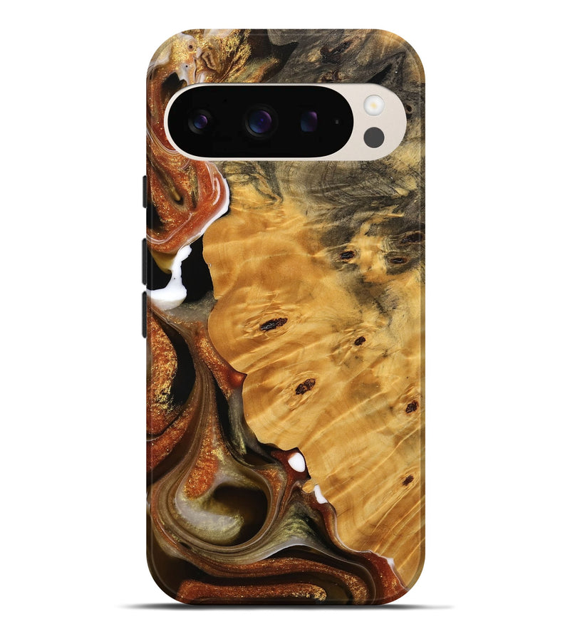 Pixel 9 Pro XL Wood Live Edge Phone Case - Joanna (Black & White, 744786)