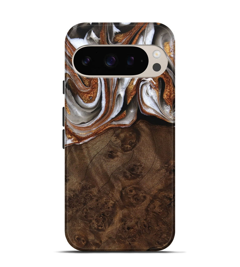 Pixel 9 Wood Live Edge Phone Case - Isadore (Black & White, 744788)