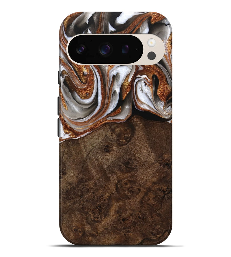 Pixel 9 Pro XL Wood Live Edge Phone Case - Isadore (Black & White, 744788)