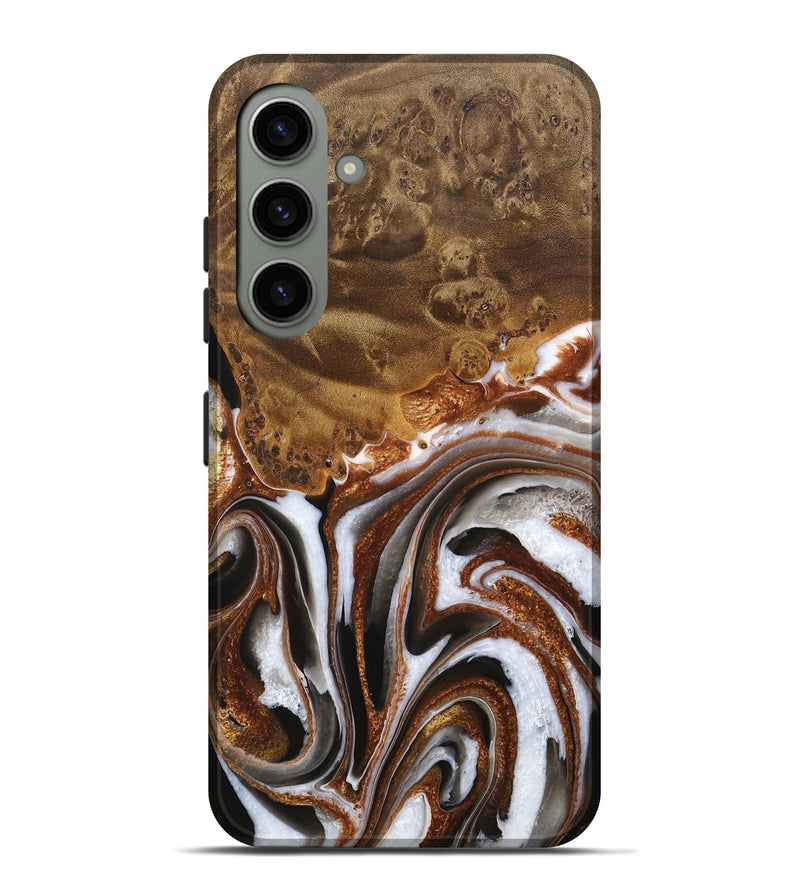 Galaxy S24 Plus Wood Live Edge Phone Case - Anneke (Black & White, 744789)