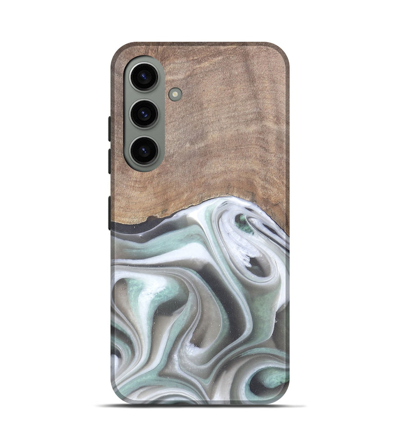 Galaxy S24 Wood Live Edge Phone Case - Aarav (Black & White, 744790)