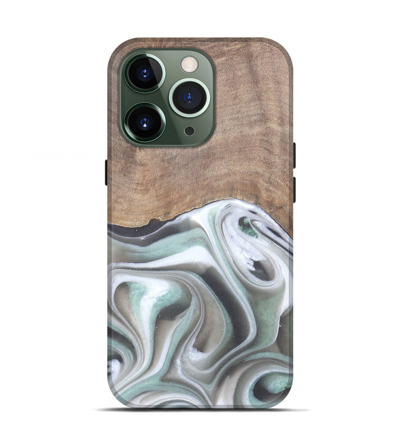 iPhone 13 Pro Wood Live Edge Phone Case - Aarav (Black & White, 744790)