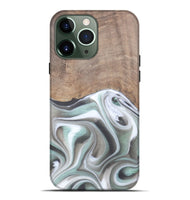 iPhone 13 Pro Max Wood Live Edge Phone Case - Aarav (Black & White, 744790)