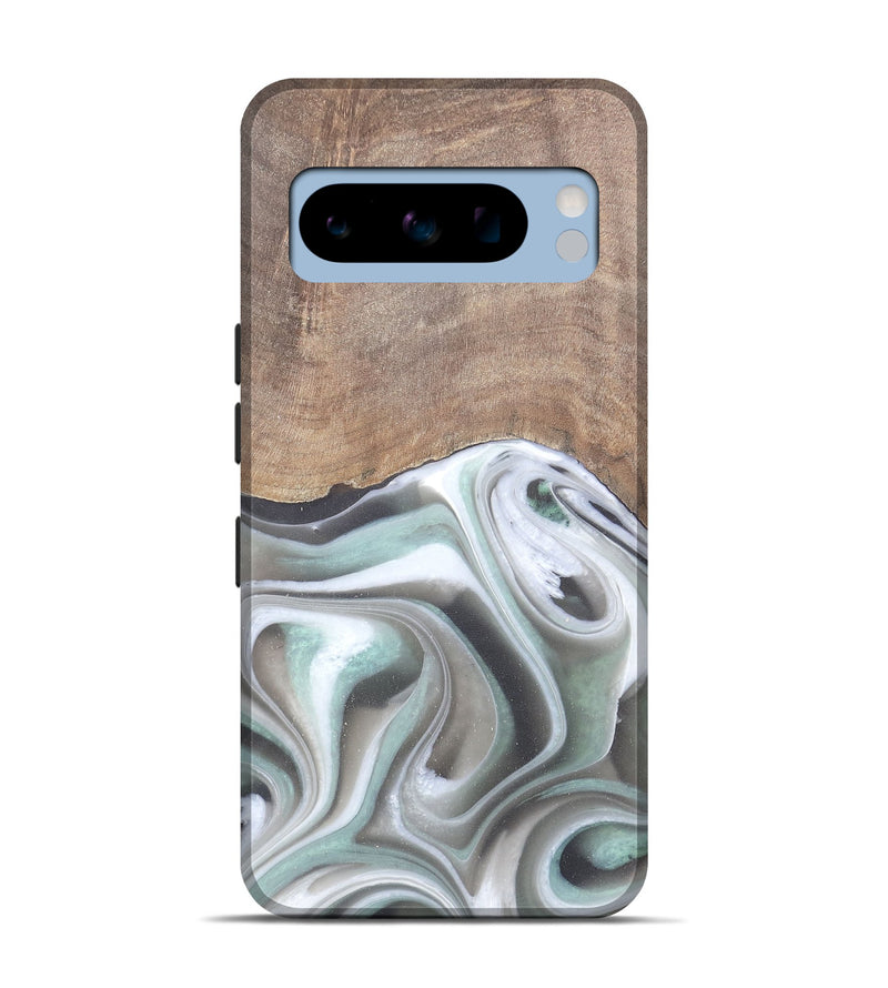 Pixel 8 Pro Wood Live Edge Phone Case - Aarav (Black & White, 744790)